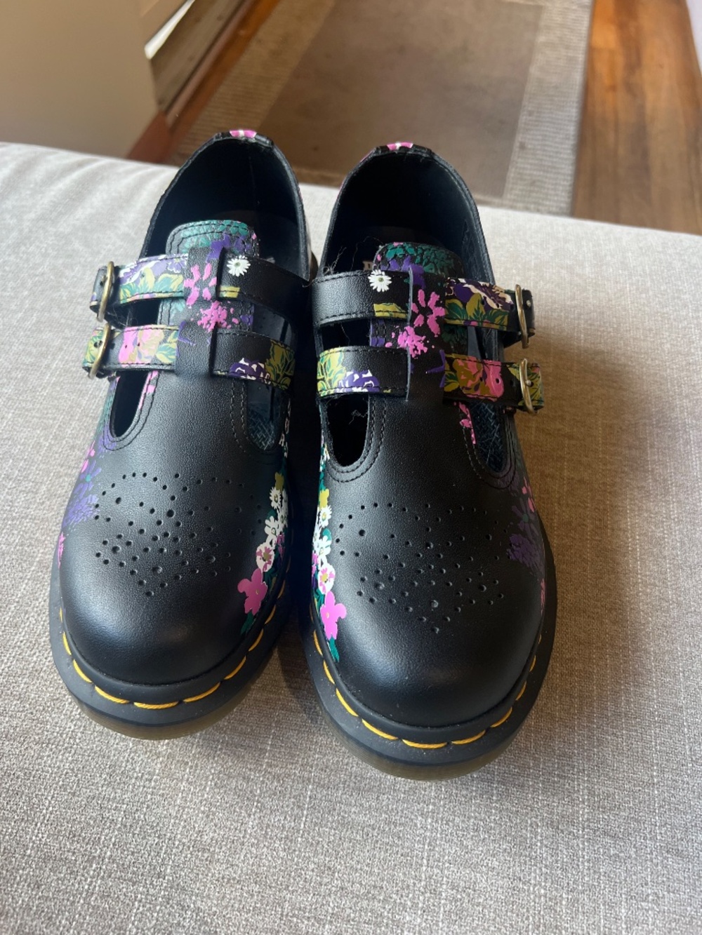 Dr. Martens Black Floral Mary Jane Flats - Picture 6 of 8